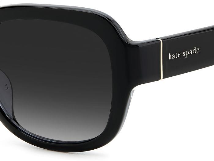 Sunglasses Kate Spade LAYNE/S 206096 (807 9O) color black shape round lenses dark grey shaded