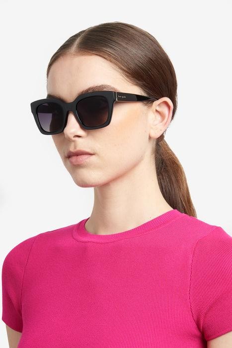 Sunglasses Kate Spade CAMRYN/S 206099 (807 WJ) color black shape square lenses grey shaded polarized
