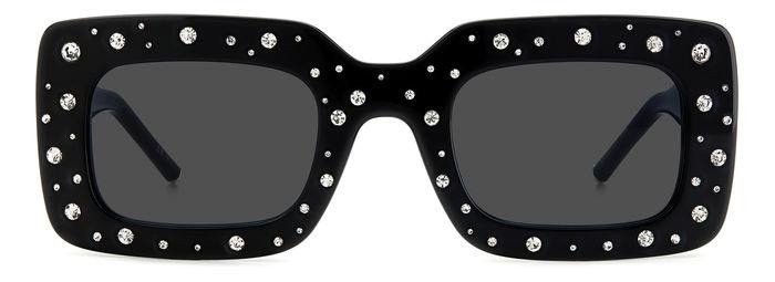 Occhiali da sole Carolina Herrera Her 0131/S 206102 (807 IR) colore black forma rettangolare lenti grey