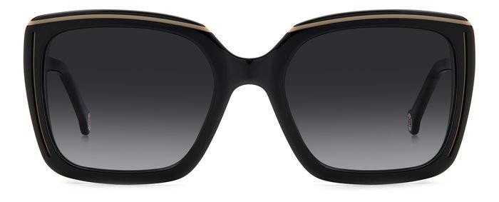Occhiali da sole Carolina Herrera Her 0143/G 206110 (KDX 9O) colore black nude forma rettangolare lenti dark grey shaded