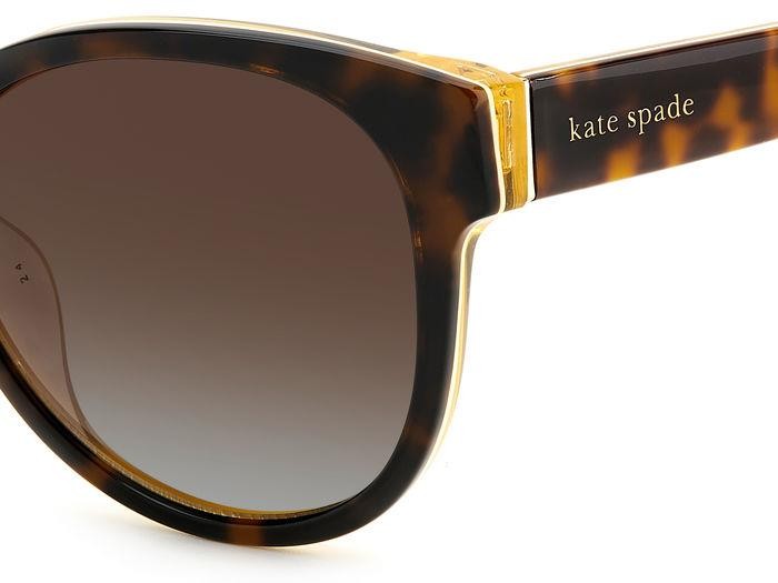 Sonnenbrillen Kate Spade NATHALIE/G/S 206116 (086 LA) farbe havana form rund gläser brown shaded polarized
