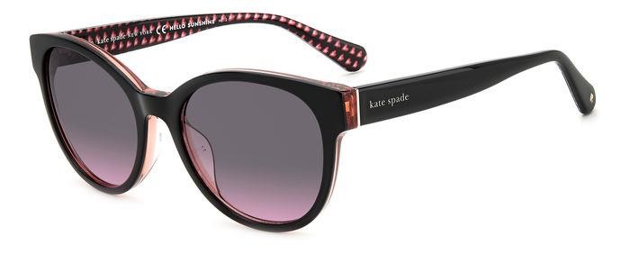 Sonnenbrillen Kate Spade NATHALIE/G/S 206116 (807 FF) farbe black form rund gläser grey fuchsia