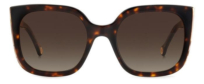 Occhiali da sole Carolina Herrera Her 0128/S 206124 (C9K HA) colore havana white forma cat eye lenti brown shaded