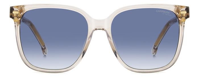 Sonnenbrillen Carrera 3002/S 206153 (10A 08) farbe beige form quadratisch gläser dk blue shaded
