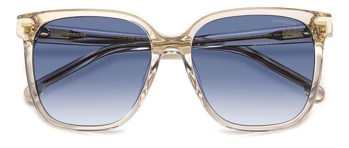 Sonnenbrillen Carrera 3002/S 206153 (10A 08) farbe beige form quadratisch gläser dk blue shaded