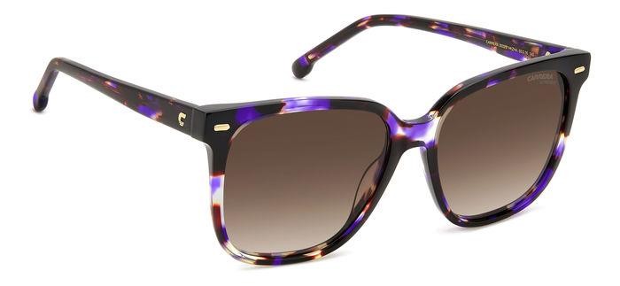 Sonnenbrillen Carrera 3002/S 206153 (HKZ HA) farbe violet havana form quadratisch gläser brown shaded