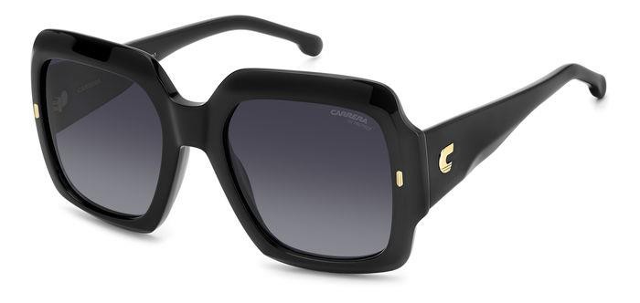 Sonnenbrillen Carrera 3004/S 206154 (807 9O) farbe black form quadratisch gläser dark grey shaded