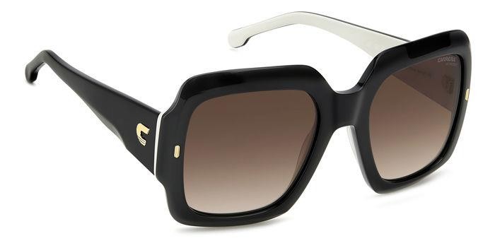 Sonnenbrillen Carrera 3004/S 206154 (80S HA) farbe black white form quadratisch gläser brown shaded