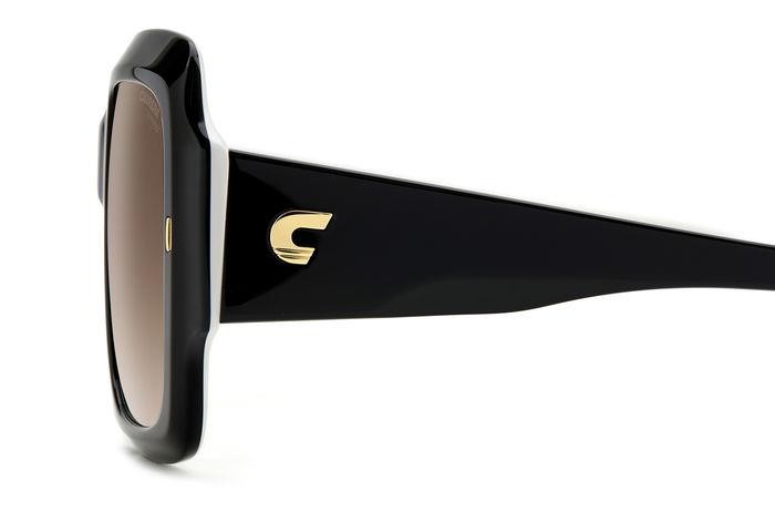 Sonnenbrillen Carrera 3004/S 206154 (80S HA) farbe black white form quadratisch gläser brown shaded