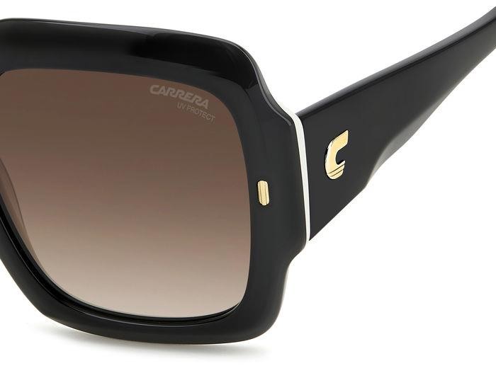 Sonnenbrillen Carrera 3004/S 206154 (80S HA) farbe black white form quadratisch gläser brown shaded