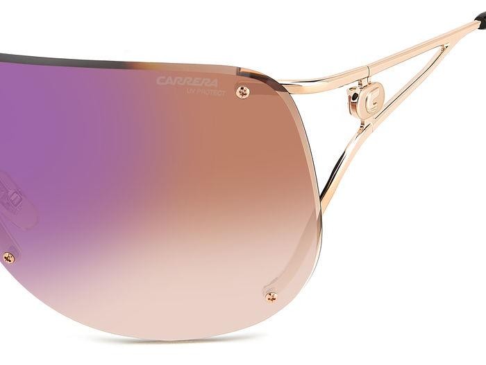 Occhiali da sole Carrera 3006/S 206158 (DDB A8) colore gold copper forma mask lenti brown shaded blue mirror