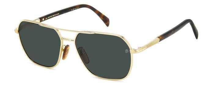 Sunglasses David Beckham Db 1128/G 206170 (06J QT) color gold havana shape navigator lenses green