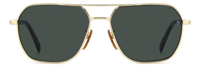 Sunglasses David Beckham Db 1128/G 206170 (06J QT) color gold havana shape navigator lenses green