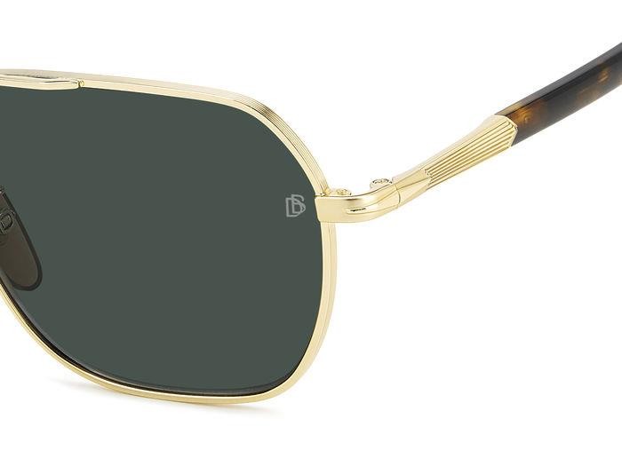 Sunglasses David Beckham Db 1128/G 206170 (06J QT) color gold havana shape navigator lenses green