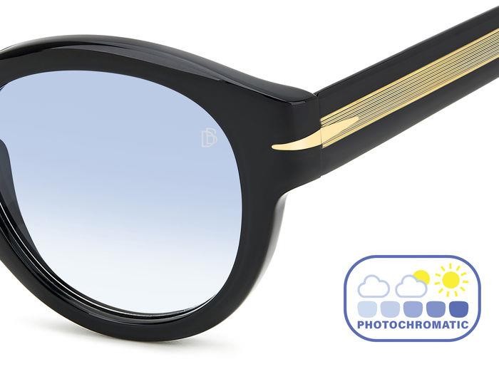 Sonnenbrillen David Beckham Db 7110/S 206171 (807 F9) farbe black form pantos gläser blue shaded photochromic