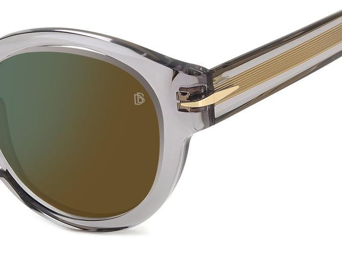Sunglasses David Beckham Db 7110/S 206171 (KB7 MT) color grey shape pantos lenses green mirror