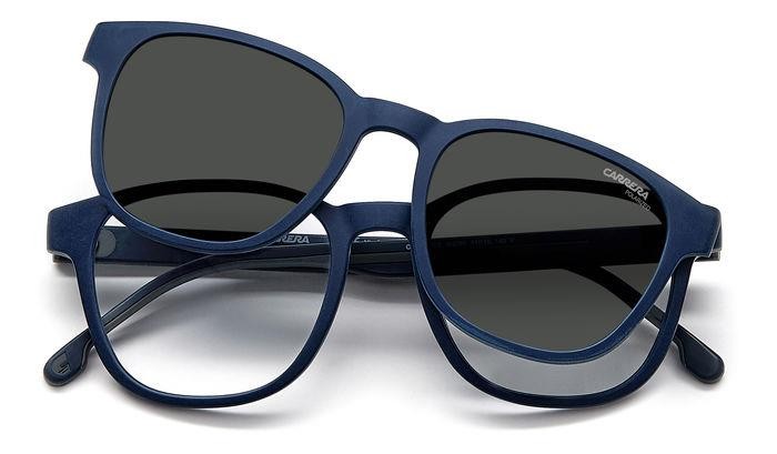 Brillen Carrera CA8062/CS 206247 (4NZ M9) farbe matte blue grey form rechteckig gläser grey polarized