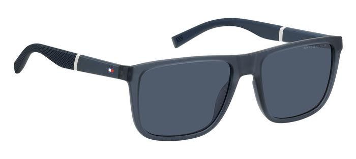 Sunglasses Tommy Hilfiger Th 2043/S 206287 (IPQ KU) color matte blue blue shape rectangle lenses blue