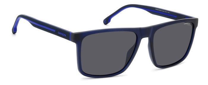 Sunglasses Carrera 8064/S 206300 (FLL IR) color matte blue shape square lenses grey