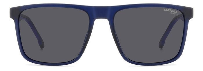 Sunglasses Carrera 8064/S 206300 (FLL IR) color matte blue shape square lenses grey