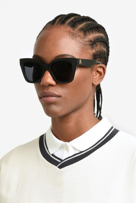Sunglasses Tommy Hilfiger Th 2051/S 206304 (807 IR) color black shape cat eye lenses grey