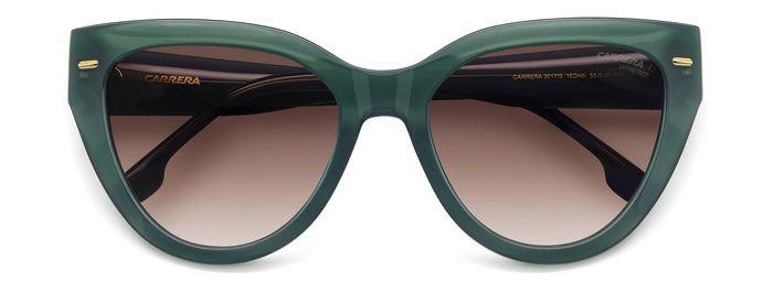 Sonnenbrillen Carrera 3017/S 206327 (1ED HA) farbe green form cat-eye gläser brown shaded