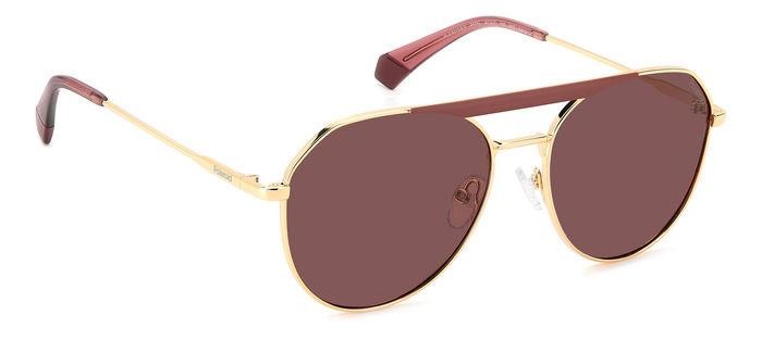 Sonnenbrillen Polaroid Pld 6211/S 206330 (S45 KL) farbe pink gold form navigator gläser violet polarized