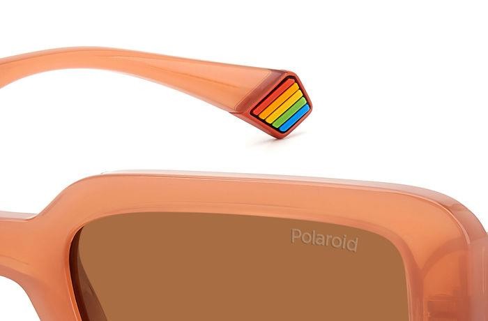 Sonnenbrillen Polaroid Pld 6208/S 206331 (733 HE) farbe peach form rechteckig gläser copper polarized