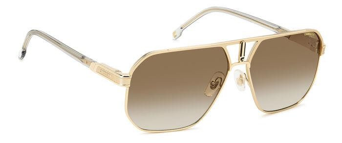Sunglasses Carrera 1062/S 206333 (J5G 86) color gold shape navigator lenses black brown green antireflex