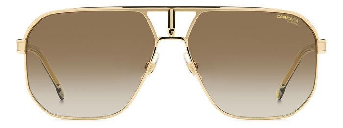 Sunglasses Carrera 1062/S 206333 (J5G 86) color gold shape navigator lenses black brown green antireflex