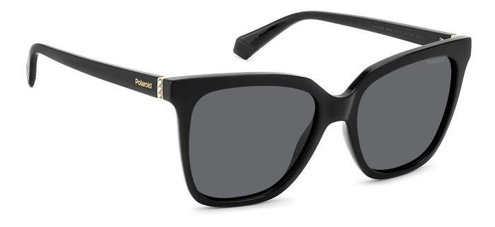 Sunglasses Polaroid Pld 4155/S 206341 (807 M9) color black shape square lenses grey polarized