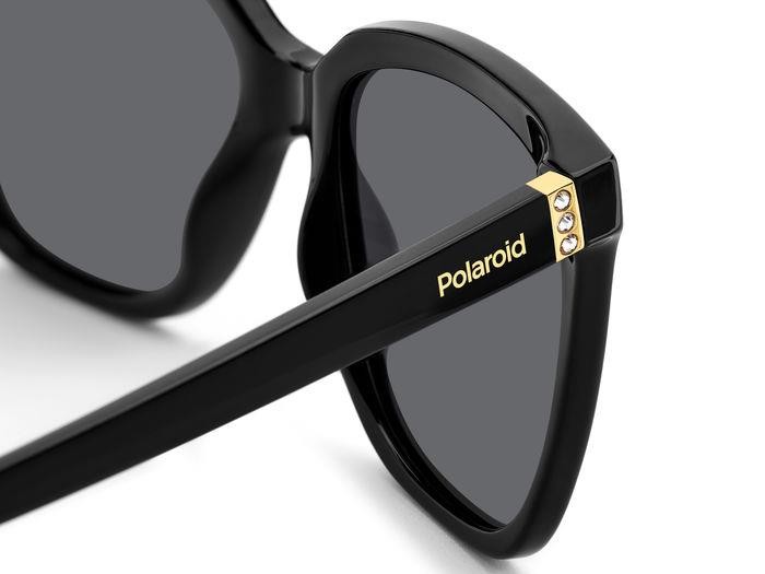 Sunglasses Polaroid Pld 4155/S 206341 (807 M9) color black shape square lenses grey polarized