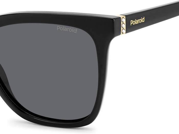 Sunglasses Polaroid Pld 4155/S 206341 (807 M9) color black shape square lenses grey polarized