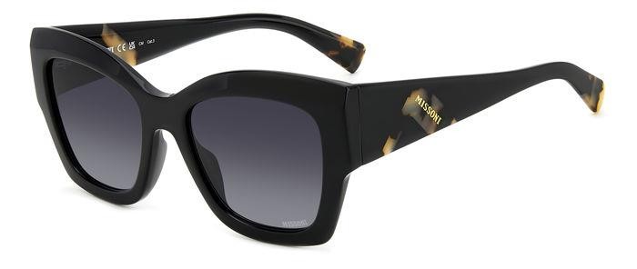 Occhiali da sole Missoni Mis 0154/S 206361 (807 9O) colore black forma quadrato lenti dark grey shaded