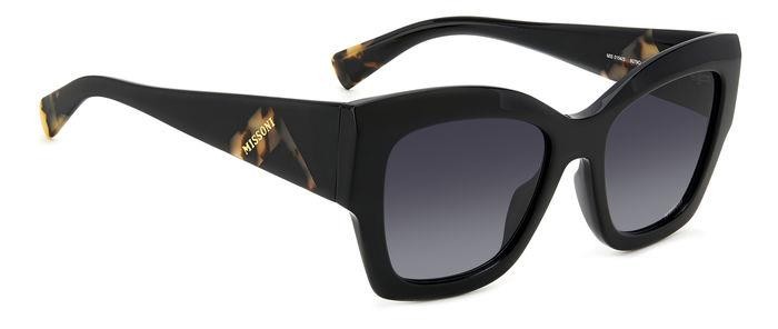 Occhiali da sole Missoni Mis 0154/S 206361 (807 9O) colore black forma quadrato lenti dark grey shaded