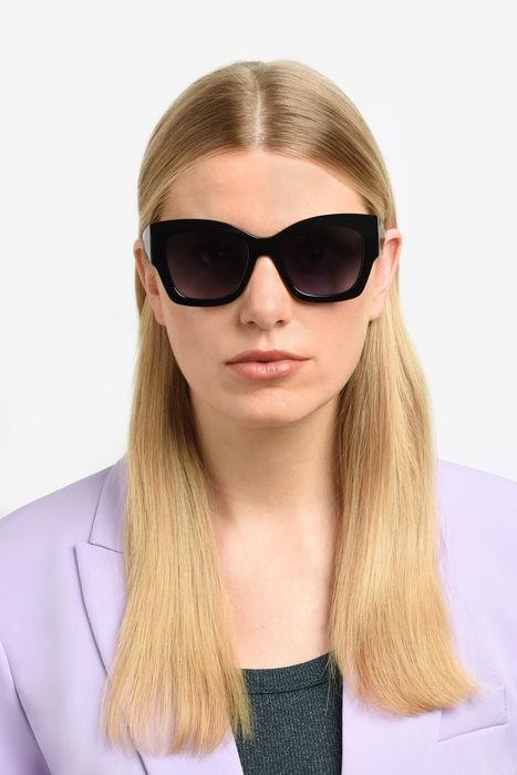 Occhiali da sole Missoni Mis 0154/S 206361 (807 9O) colore black forma quadrato lenti dark grey shaded