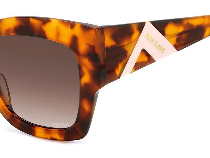 Occhiali da sole Missoni Mis 0154/S 206361 (C9B HA) colore havana honey forma quadrato lenti brown shaded