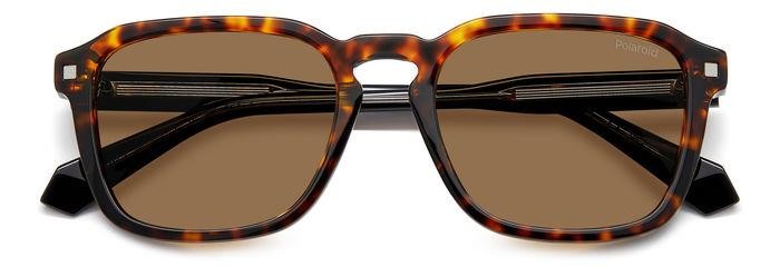 Sonnenbrillen Polaroid Pld 4156/S 206365 (086 SP) farbe havana form rechteckig gläser bronze polarized