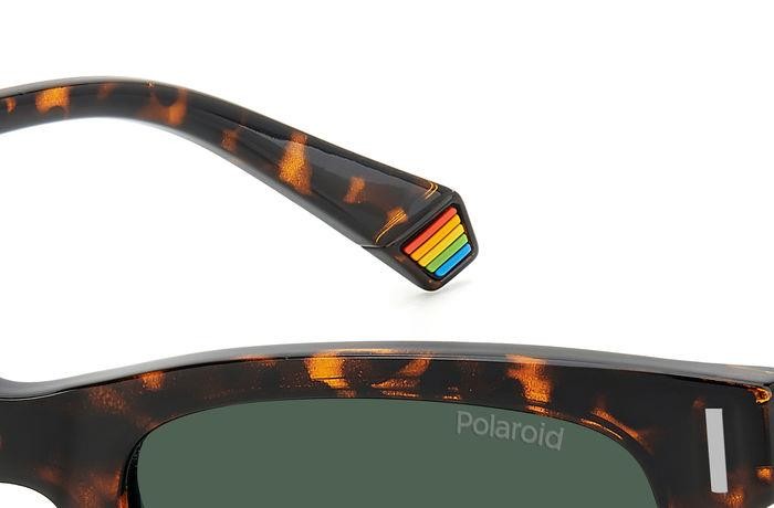 Sunglasses Polaroid Pld 6206/S 206367 (086 UC) color havana shape square lenses green polarized