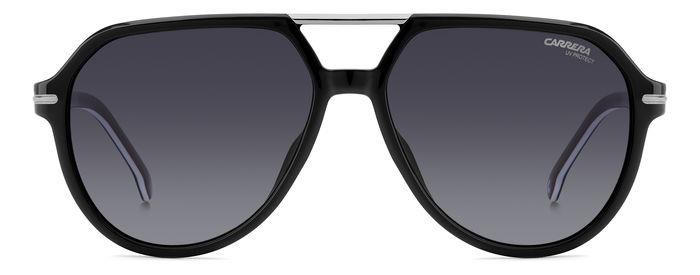 Sunglasses Carrera 315/S 206369 (GUU 9O) color black burgundy shape aviator lenses dark grey shaded
