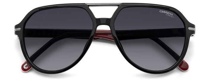 Sunglasses Carrera 315/S 206369 (GUU 9O) color black burgundy shape aviator lenses dark grey shaded