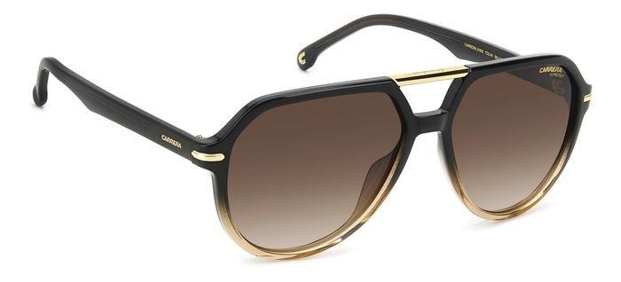 Sonnenbrillen Carrera 315/S 206369 (YQL HA) farbe grey beige form aviator gläser brown shaded
