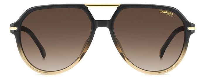 Sonnenbrillen Carrera 315/S 206369 (YQL HA) farbe grey beige form aviator gläser brown shaded