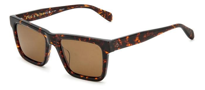 Sonnenbrillen Rag & Bone Rnb5053/G 206381 (086 70) farbe havana form rechteckig gläser brown