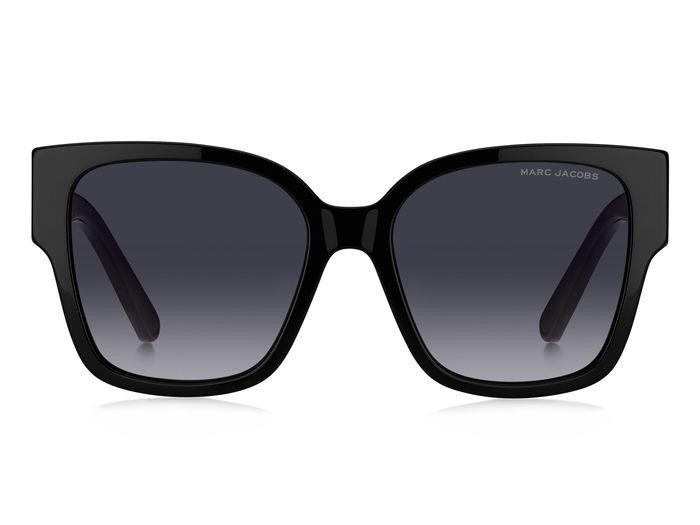 Occhiali da sole Marc Jacobs 698/S 206437 (807 9O) colore black forma quadrato lenti dark grey shaded