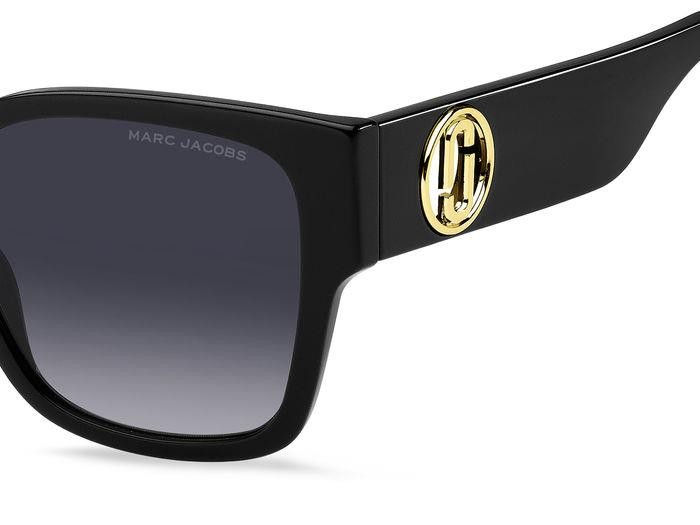 Occhiali da sole Marc Jacobs 698/S 206437 (807 9O) colore black forma quadrato lenti dark grey shaded