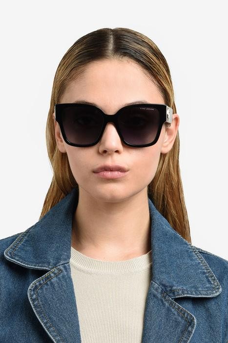 Occhiali da sole Marc Jacobs 698/S 206437 (807 9O) colore black forma quadrato lenti dark grey shaded