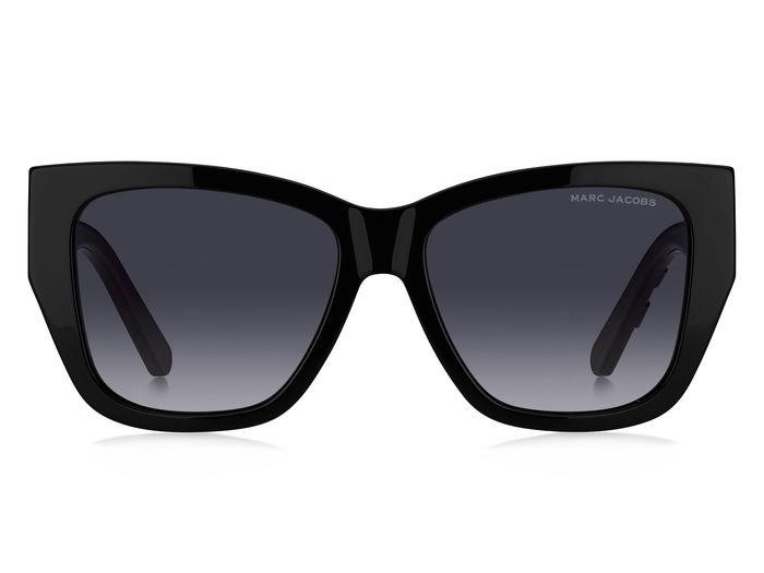 Occhiali da sole Marc Jacobs 695/S 206441 (08A 9O) colore black grey forma quadrato lenti dark grey shaded