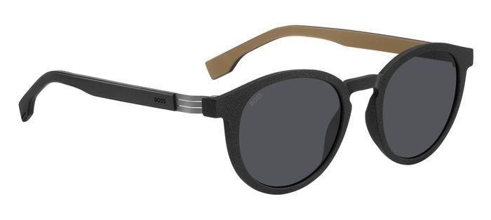 Sonnenbrillen Hugo Boss 1575/S 206447 (0WM IR) farbe black beige form rund gläser grey
