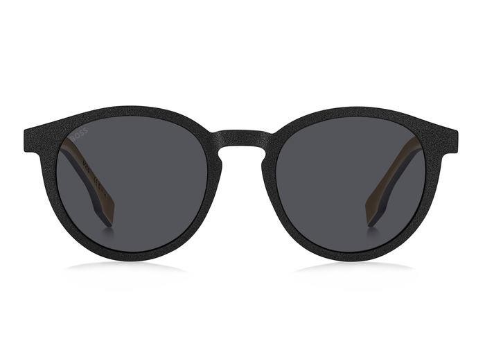 Sonnenbrillen Hugo Boss 1575/S 206447 (0WM IR) farbe black beige form rund gläser grey